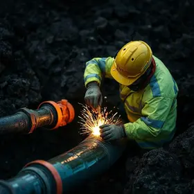 reparo emergencial em adutora