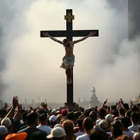 encenação da Paixão de Cristo em Rio Claro