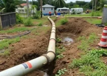 Reparo emergencial em adutora