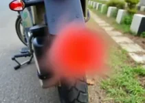 motocicleta com escapamento barulhento