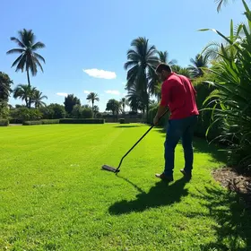limpeza e corte de mato no Jardim das Nações