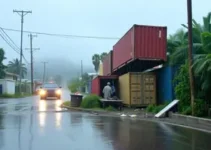 chuva com ventos fortes