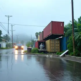 chuva com ventos fortes