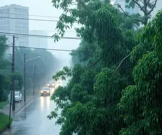 temporal no interior de SP