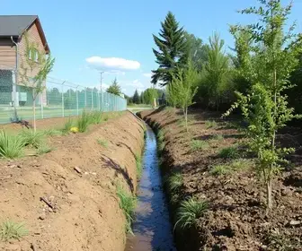 obras para escoamento de água